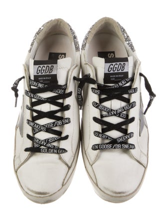 Golden Goose Leather Printed Sneakers