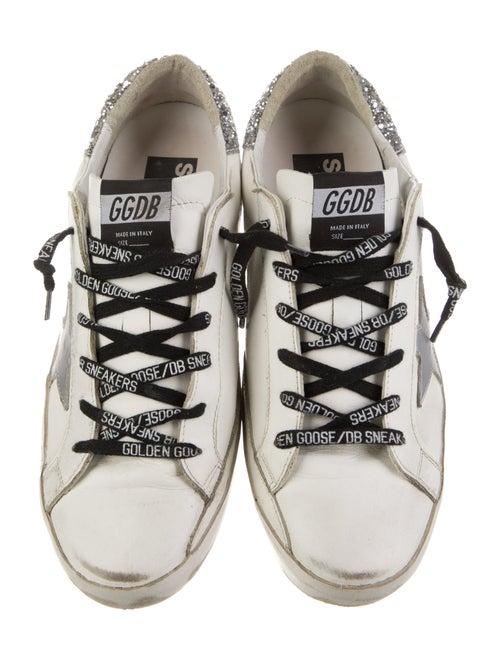 Golden Goose Leather Printed Sneakers