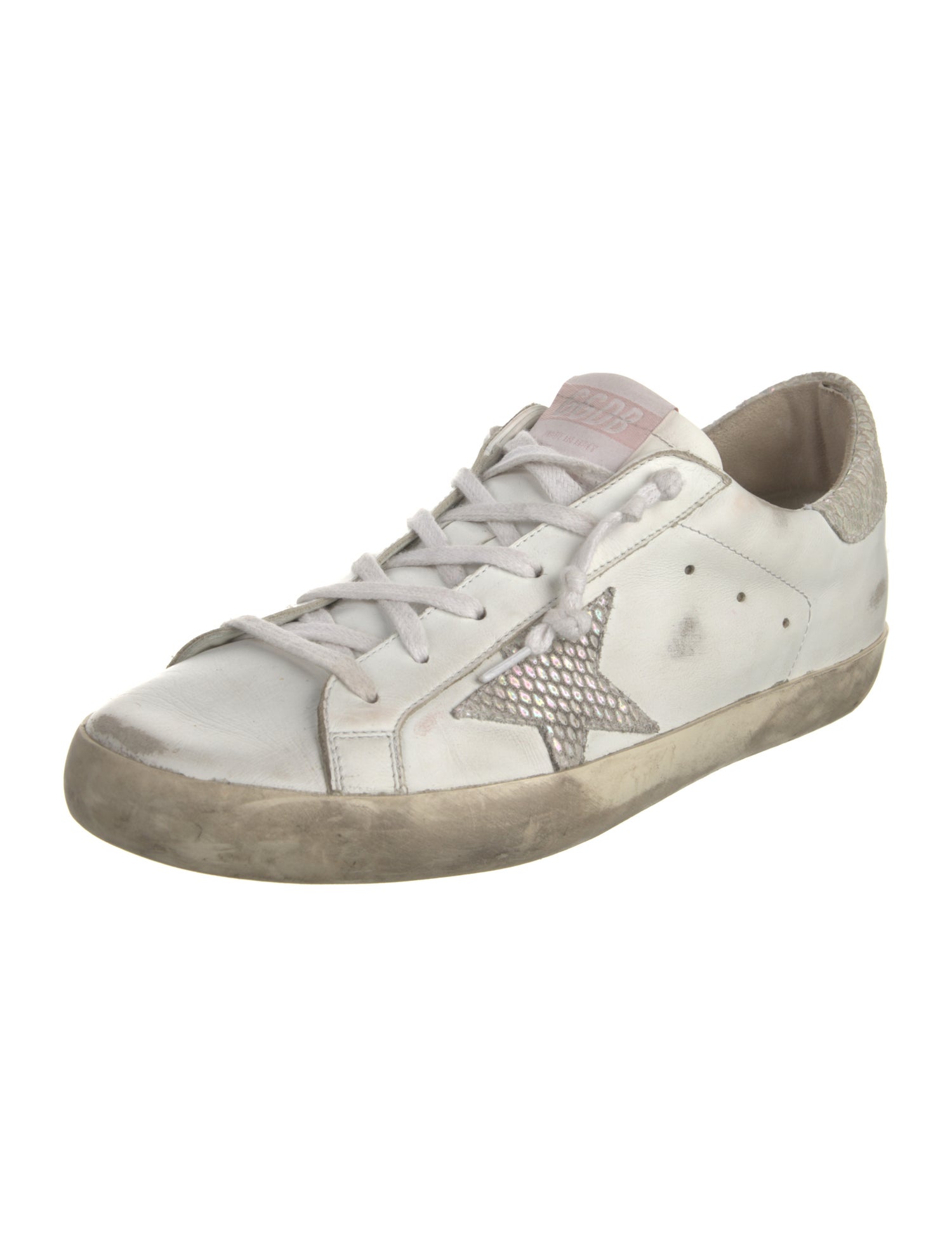 Golden Goose Leather Distressed Accents Sneakers