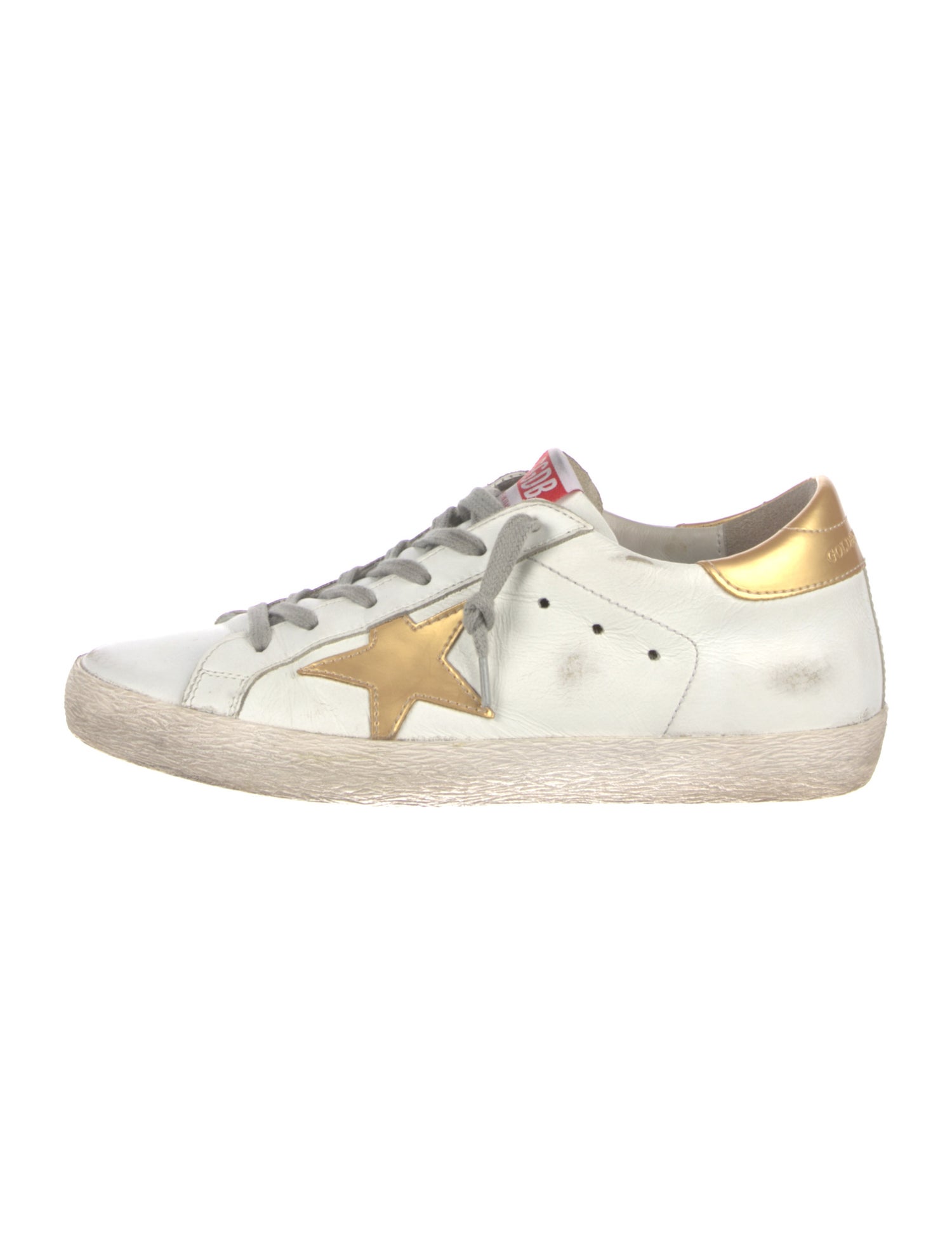 Golden Goose Leather Distressed Accents Sneakers