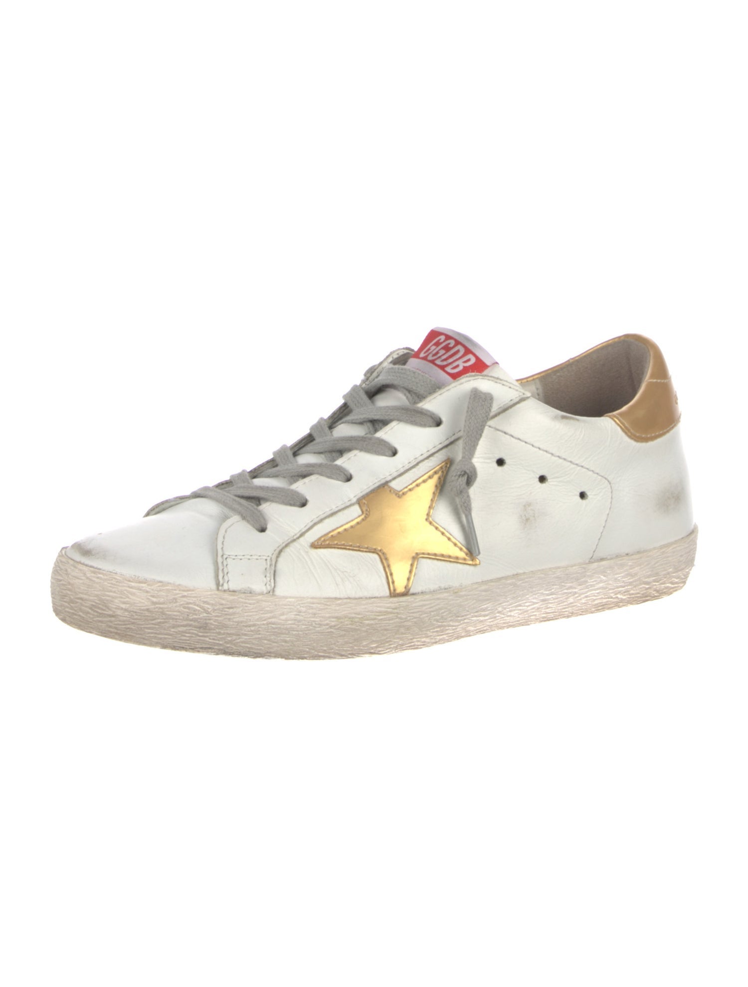 Golden Goose Leather Distressed Accents Sneakers
