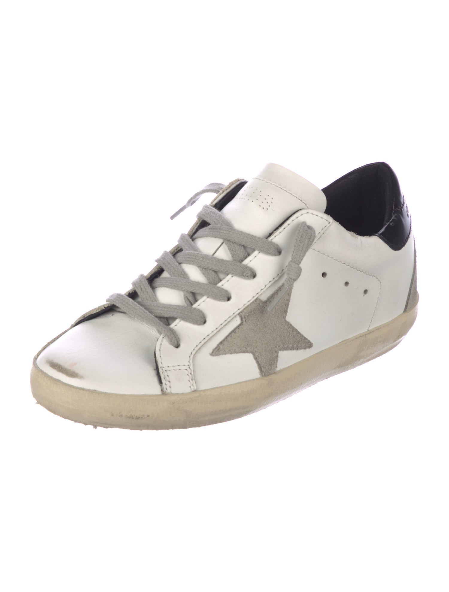 Golden Goose Leather Distressed Accents Sneakers
