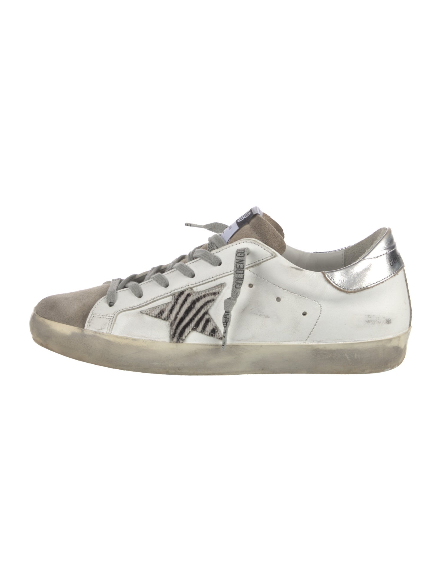 Golden Goose Leather Printed Sneakers