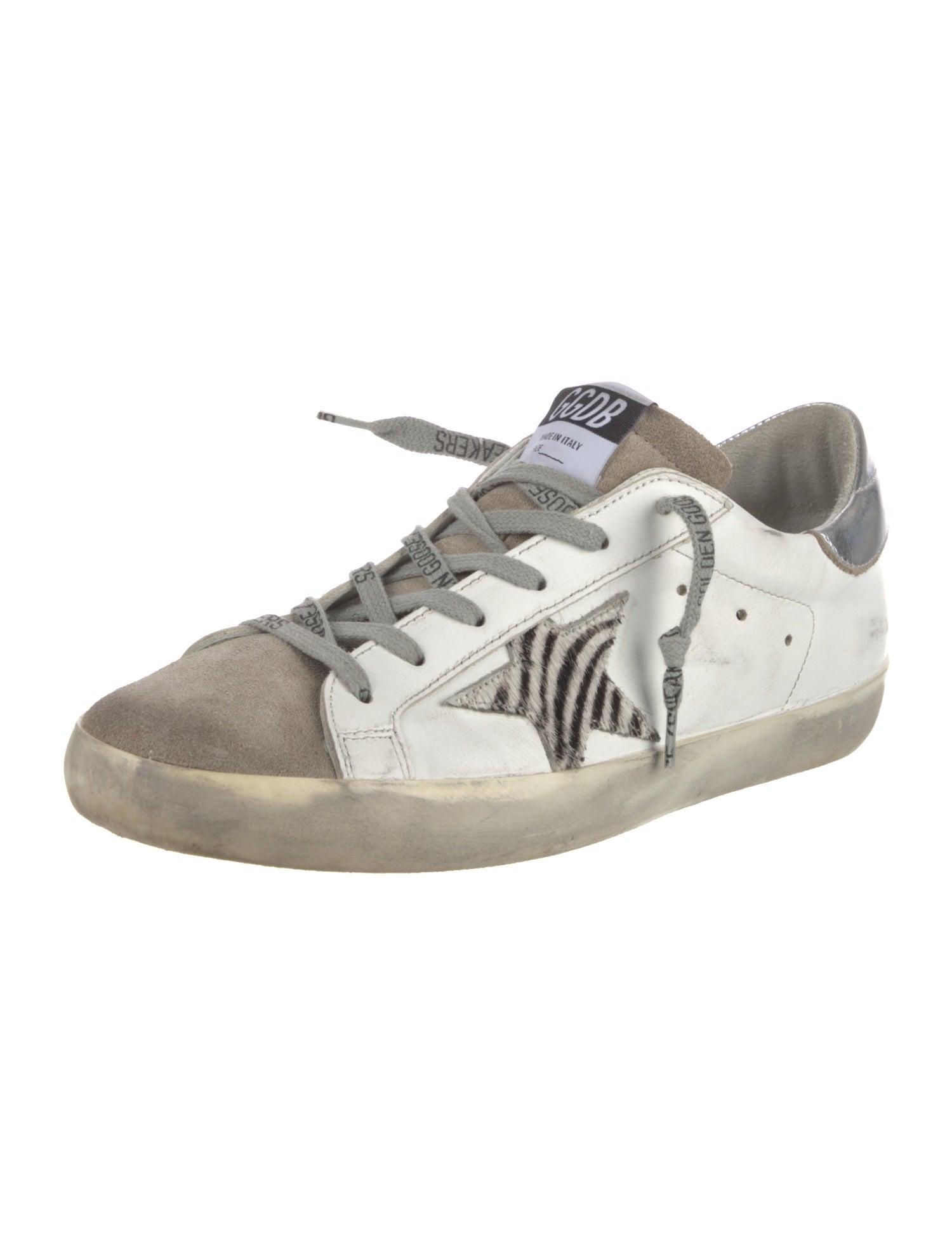 Golden Goose Leather Printed Sneakers