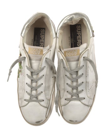 Golden Goose Leather Distressed Accents Sneakers