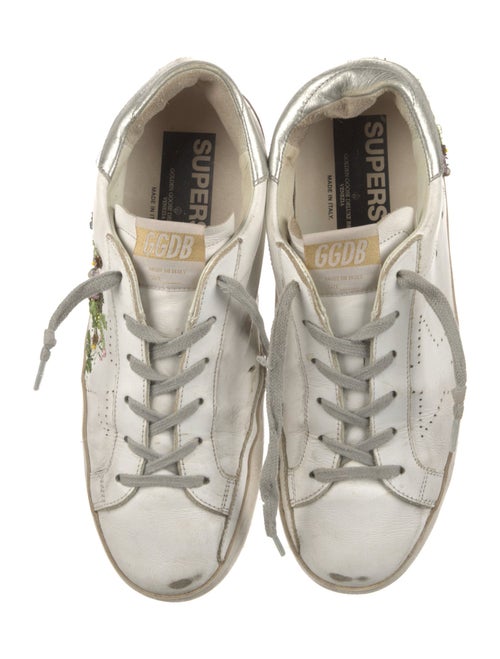 Golden Goose Leather Distressed Accents Sneakers