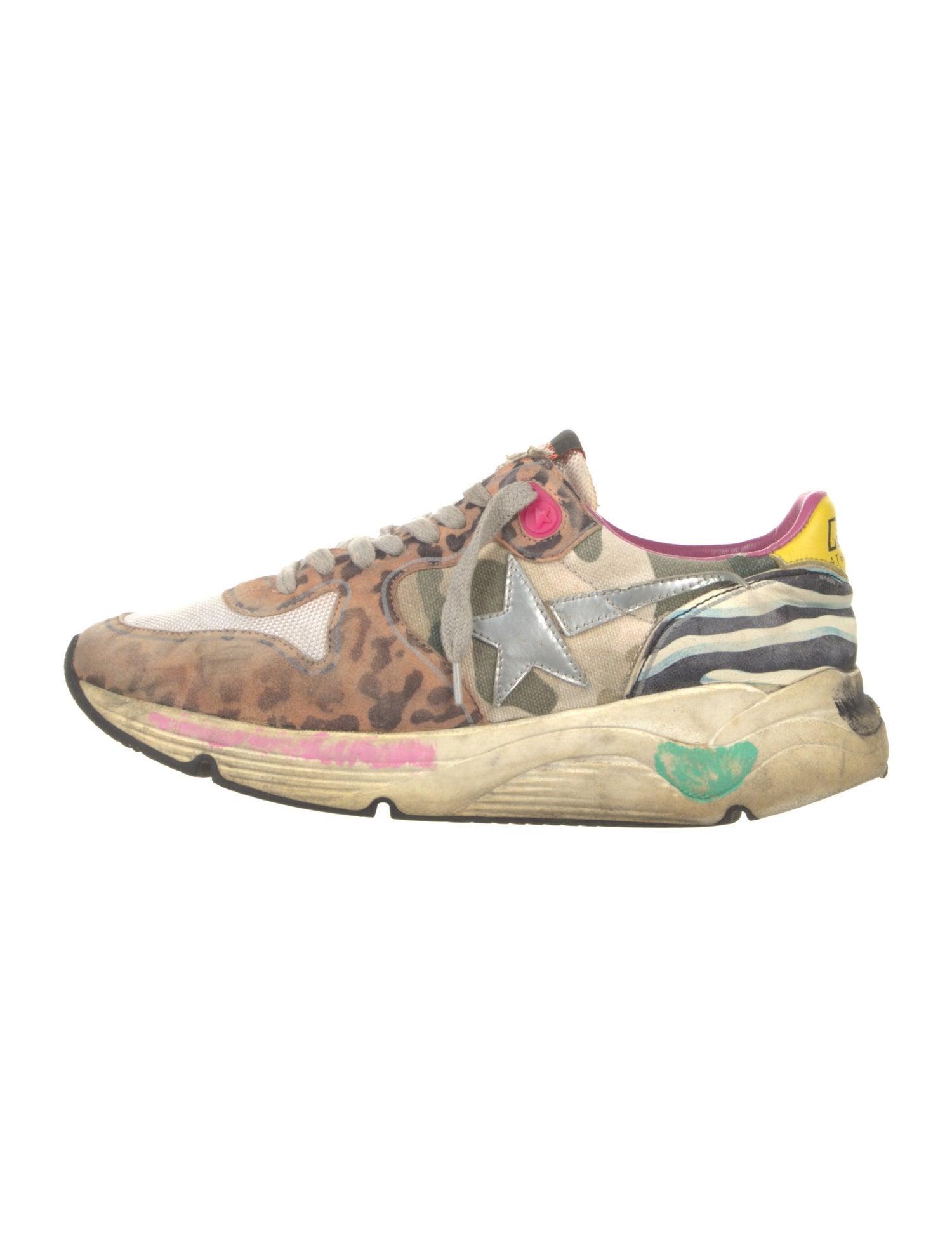 Golden Goose Suede Printed Sneakers