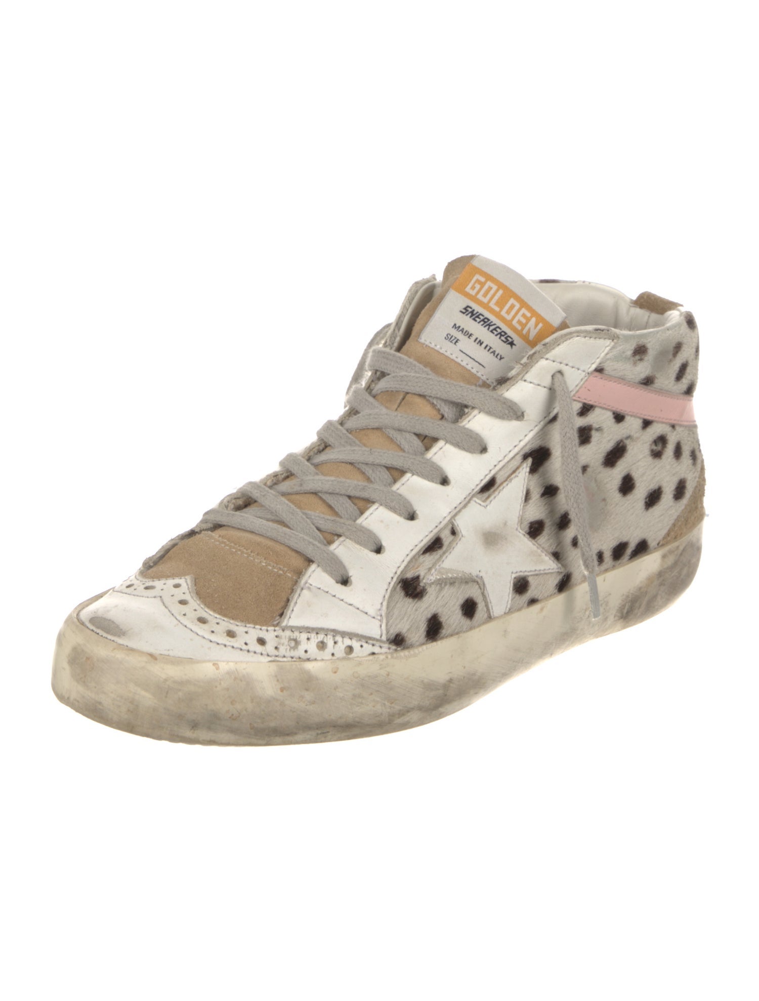 Golden Goose Ponyhair Animal Print Sneakers