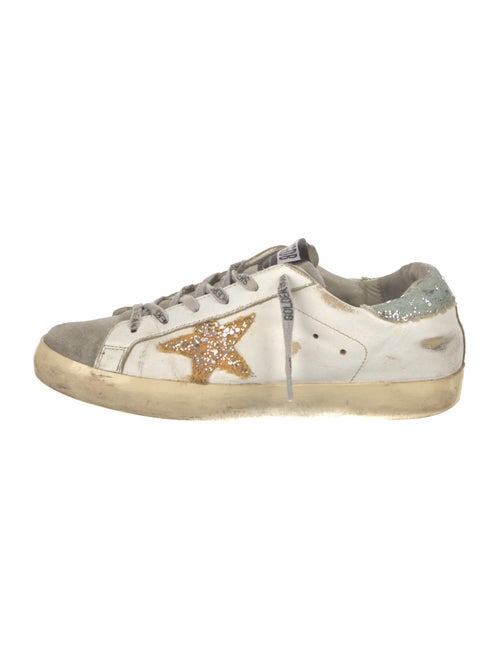 Golden Goose Leather Colorblock Pattern Sneakers