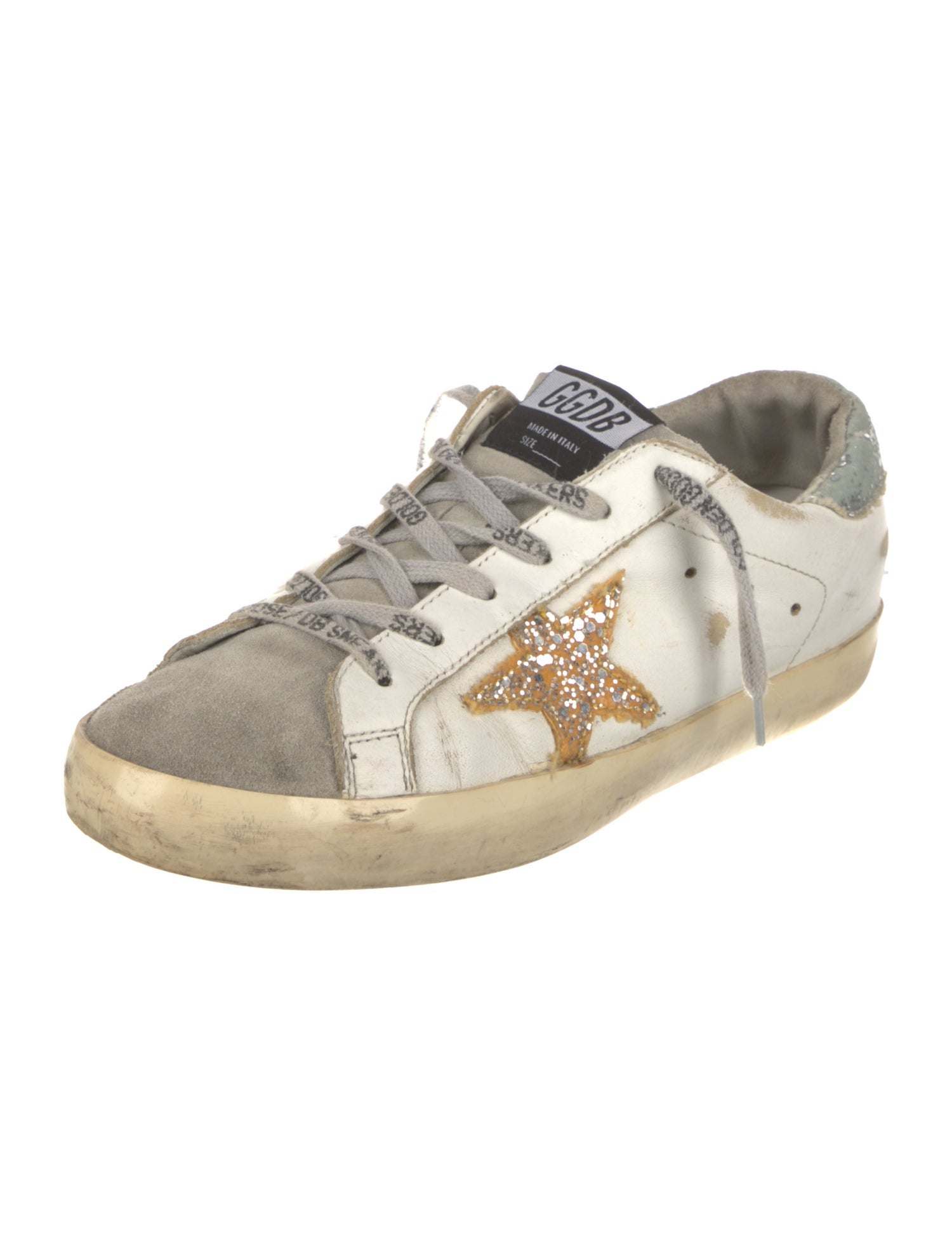 Golden Goose Leather Colorblock Pattern Sneakers