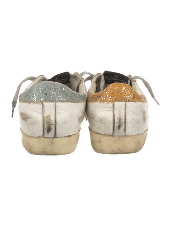 Golden Goose Leather Colorblock Pattern Sneakers