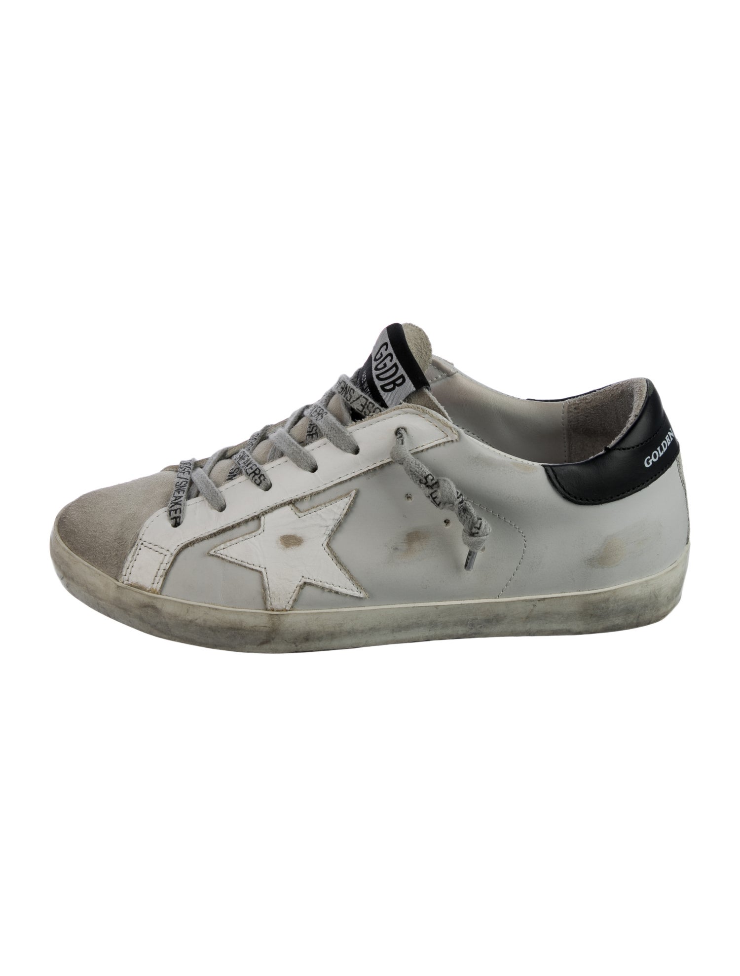 Golden Goose Leather Colorblock Pattern Sneakers