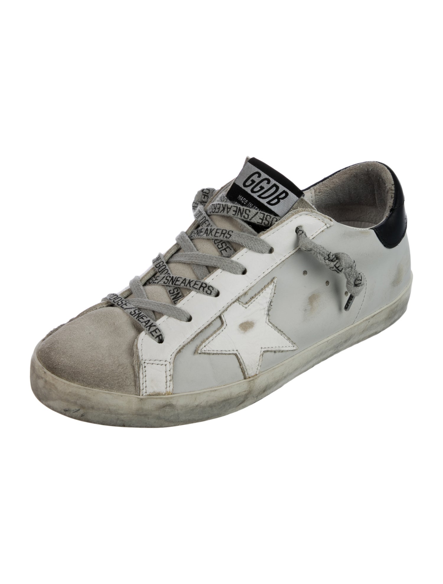 Golden Goose Leather Colorblock Pattern Sneakers