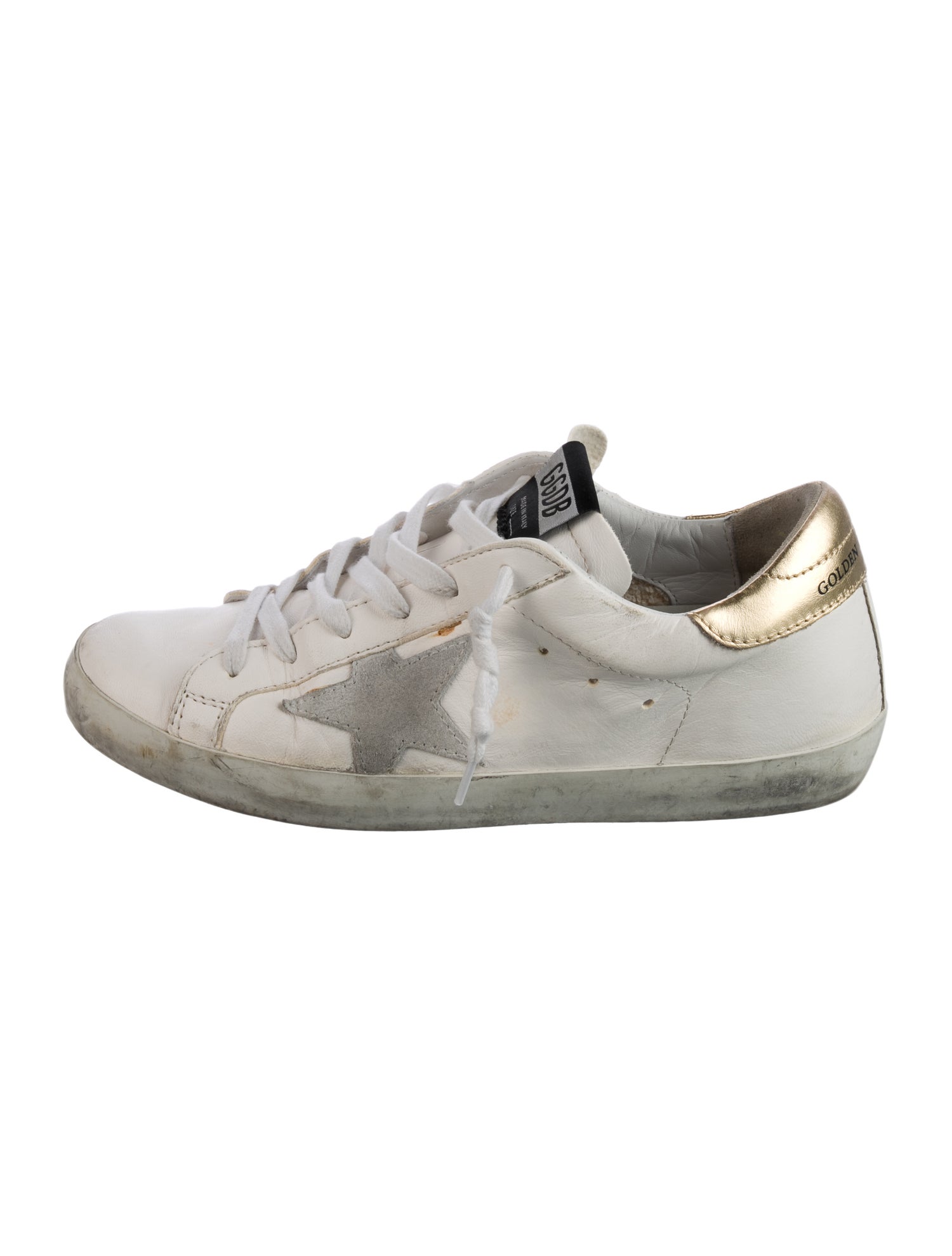 Golden Goose Leather Distressed Accents Sneakers