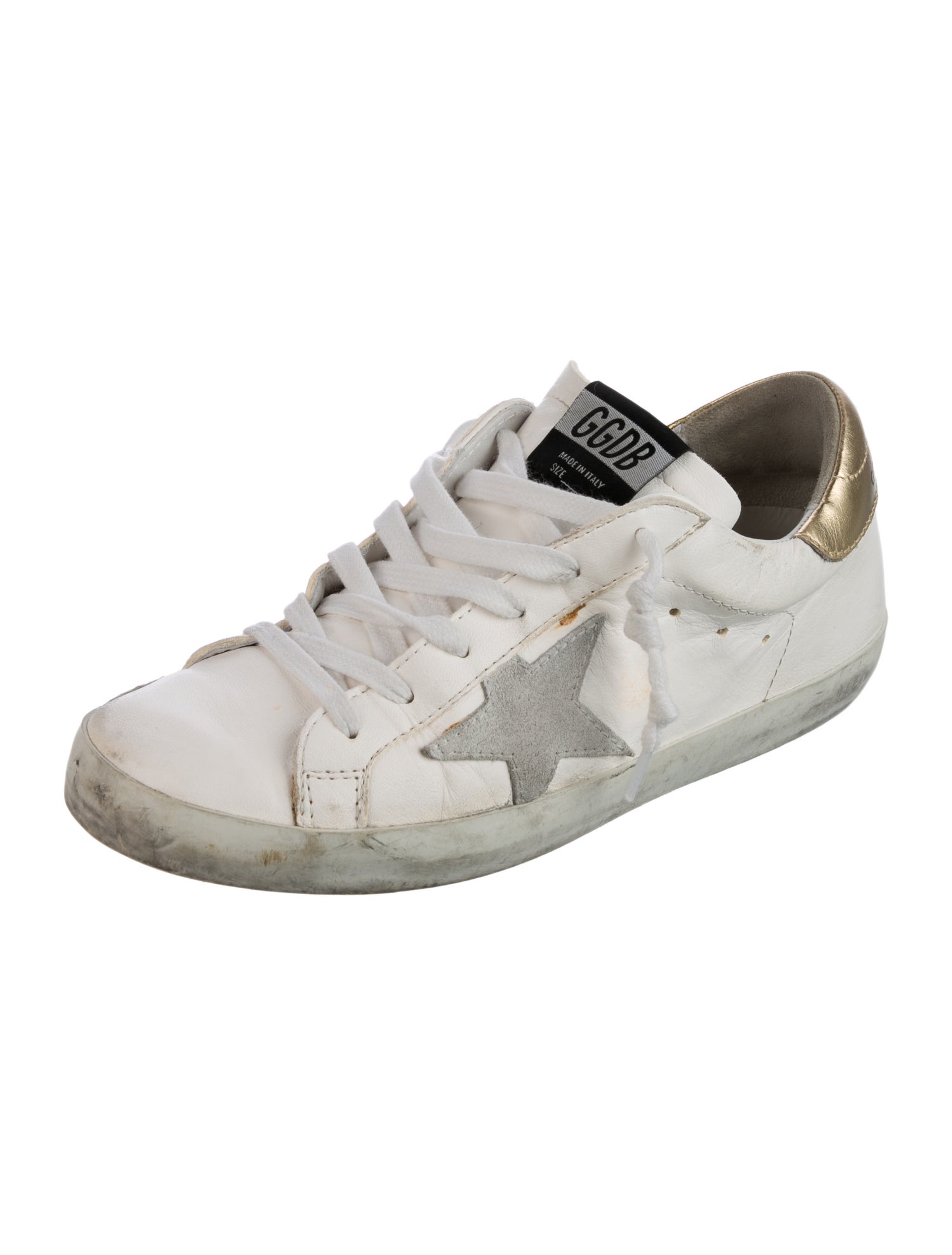 Golden Goose Leather Distressed Accents Sneakers