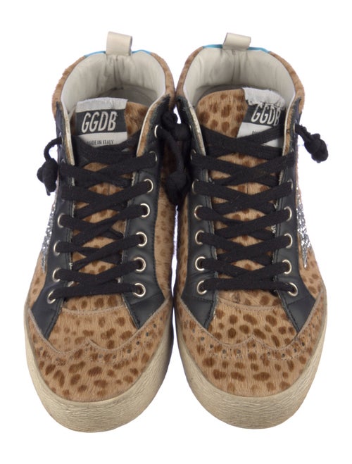 Golden Goose Ponyhair Animal Print Sneakers
