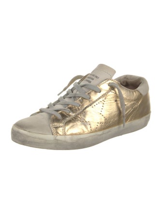 Golden Goose Leather Distressed Accents Sneakers