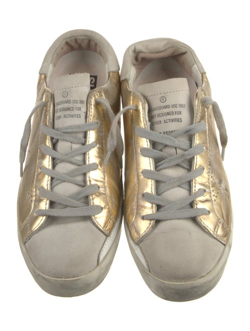 Golden Goose Leather Distressed Accents Sneakers