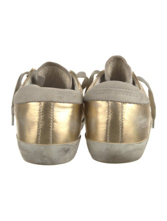 Golden Goose Leather Distressed Accents Sneakers