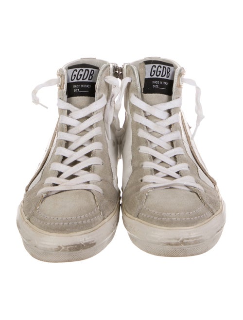 Golden Goose Leather Colorblock Pattern Sneakers