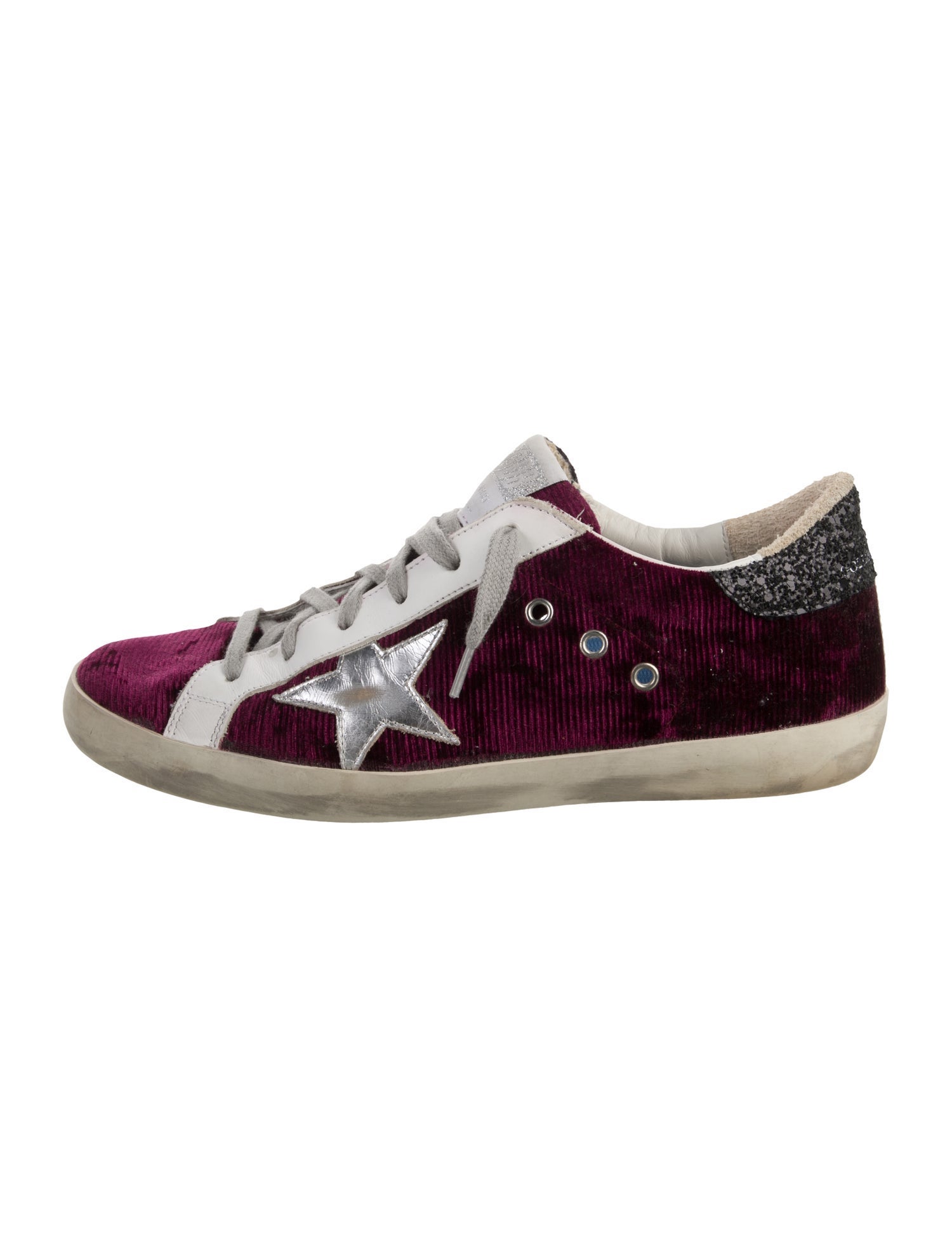 Golden Goose Velvet Printed Sneakers