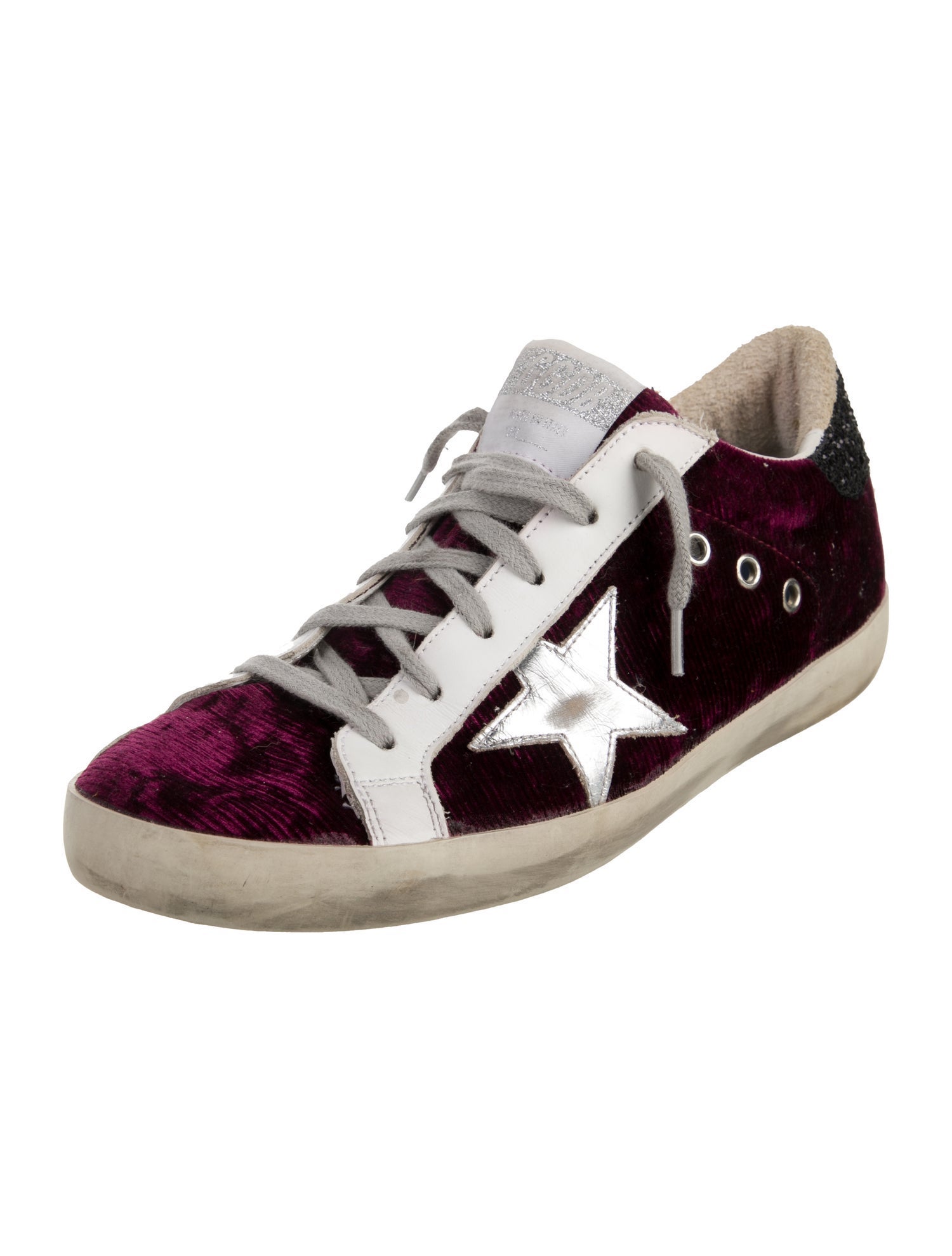 Golden Goose Velvet Printed Sneakers