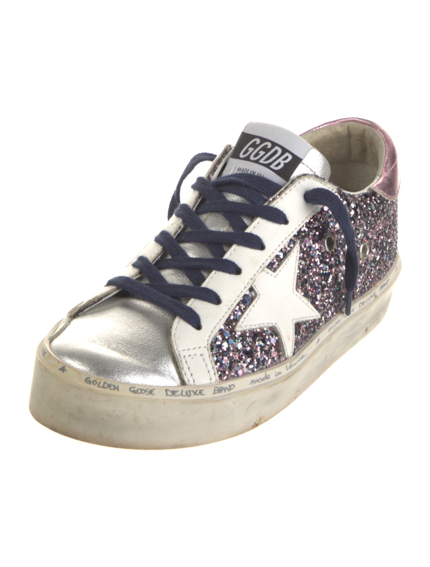 Golden Goose Glitter Printed Sneakers