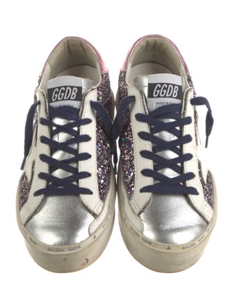 Golden Goose Glitter Printed Sneakers
