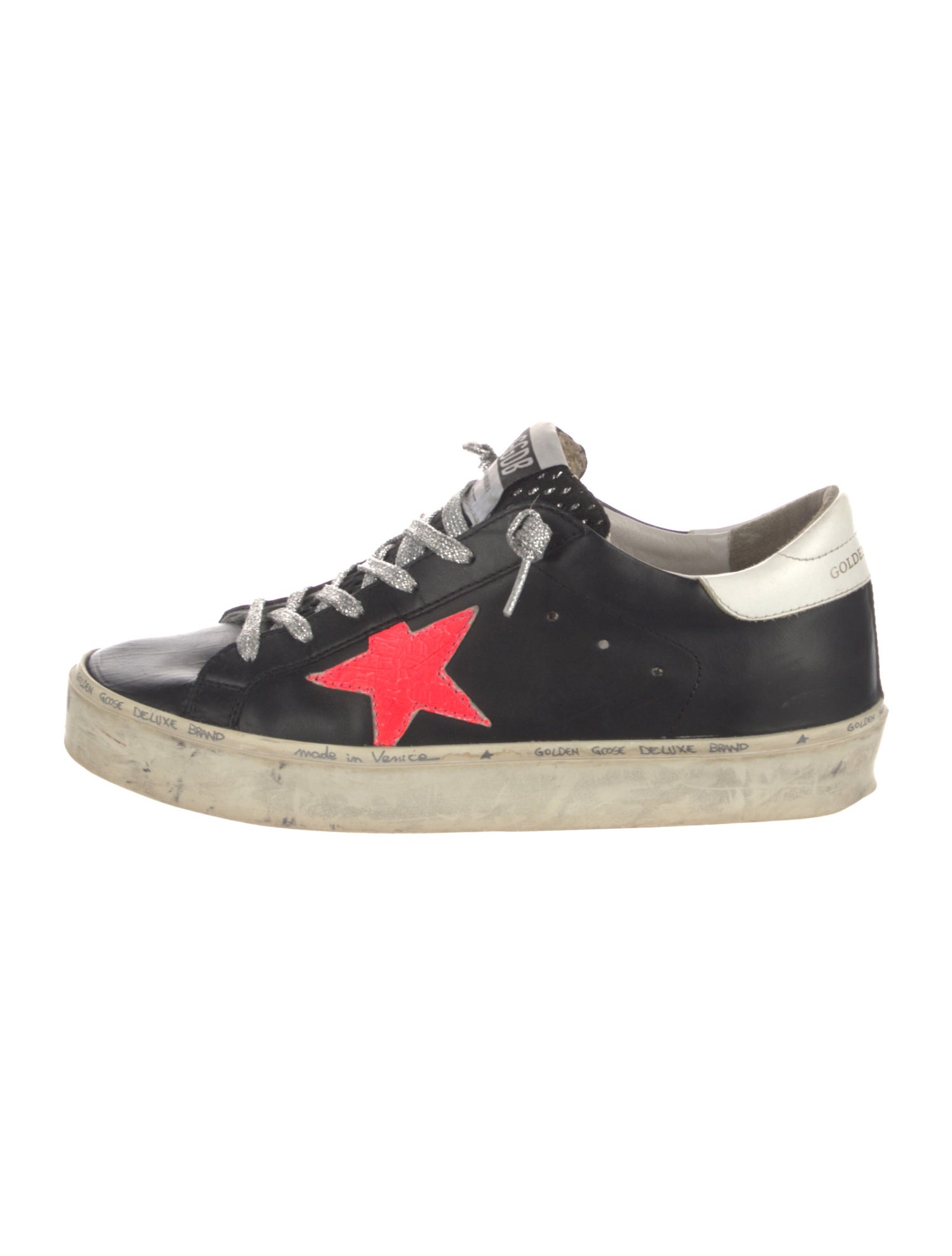 Golden Goose Leather Distressed Accents Sneakers