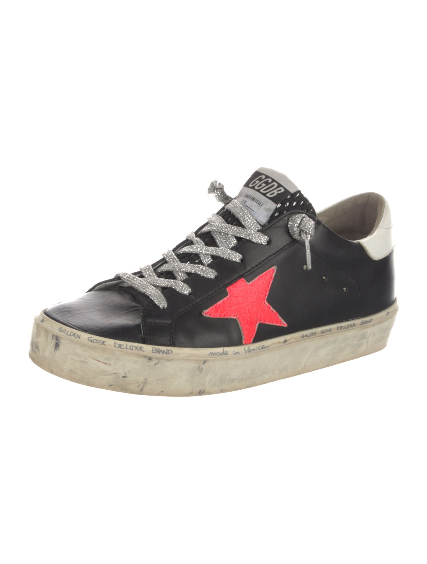 Golden Goose Leather Distressed Accents Sneakers