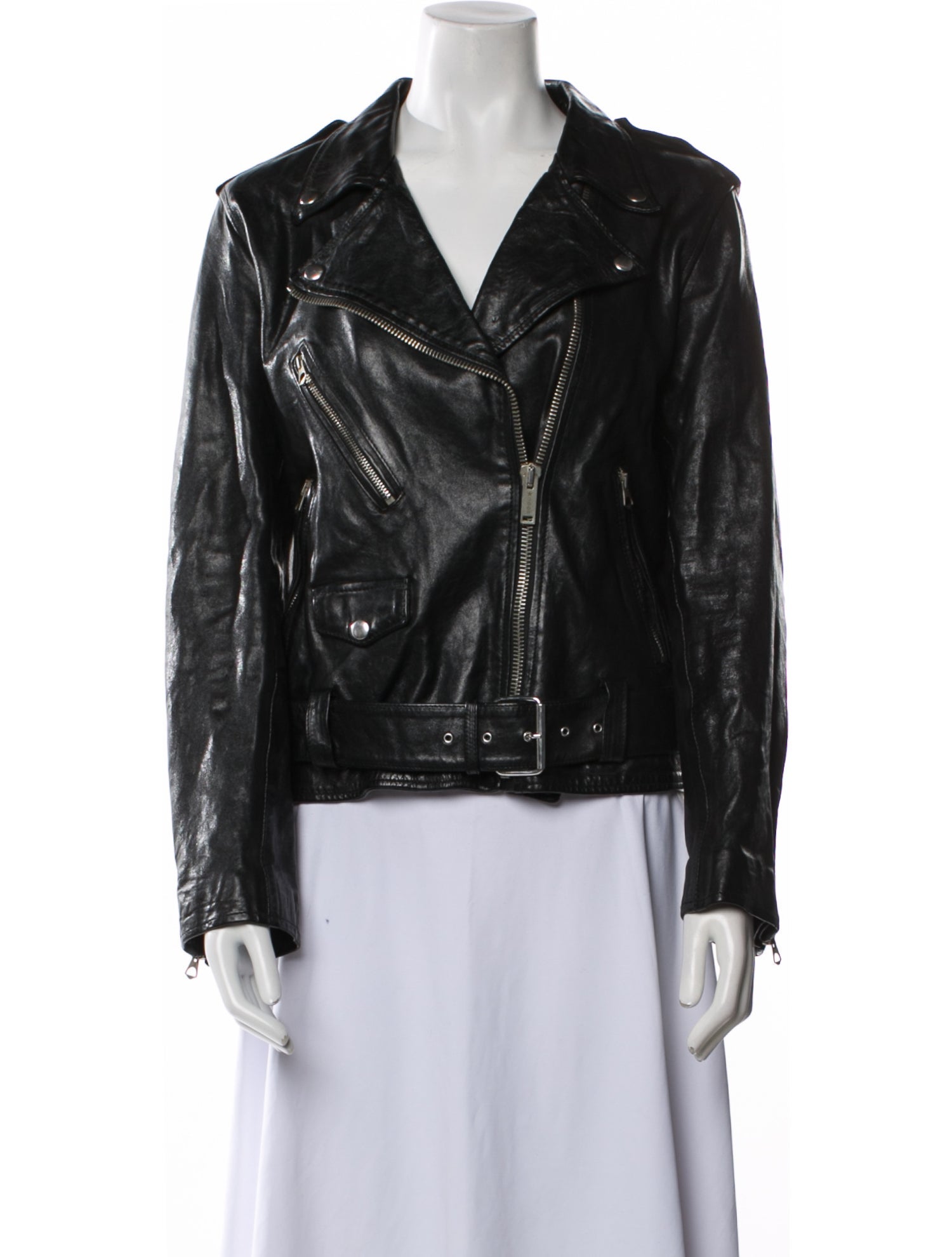 Golden Goose Leather Biker Jacket