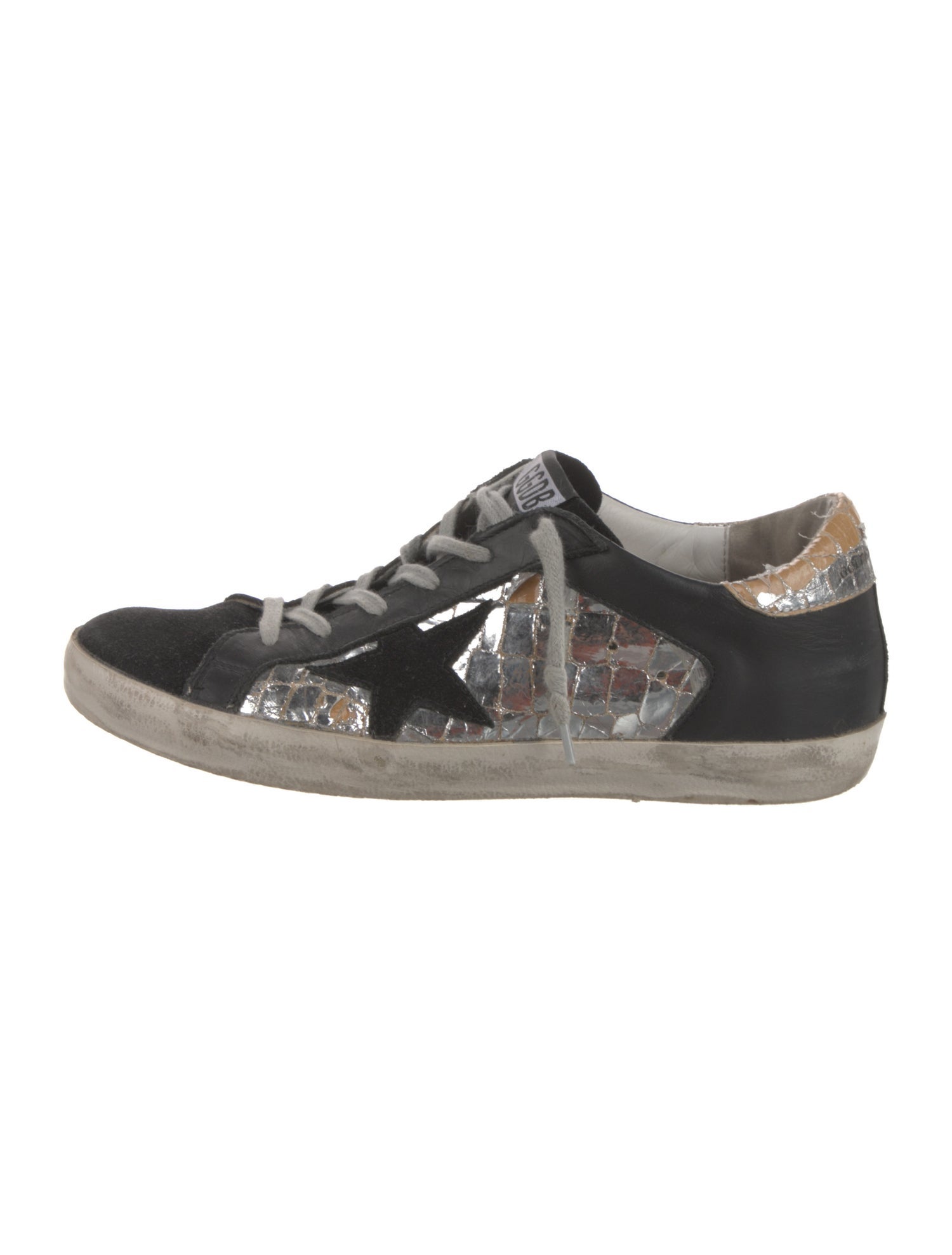 Golden Goose Leather Printed Sneakers