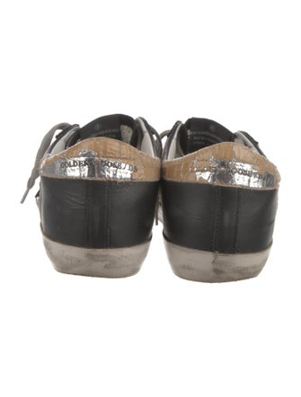 Golden Goose Leather Printed Sneakers