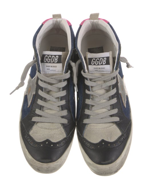 Golden Goose Denim Colorblock Pattern Sneakers
