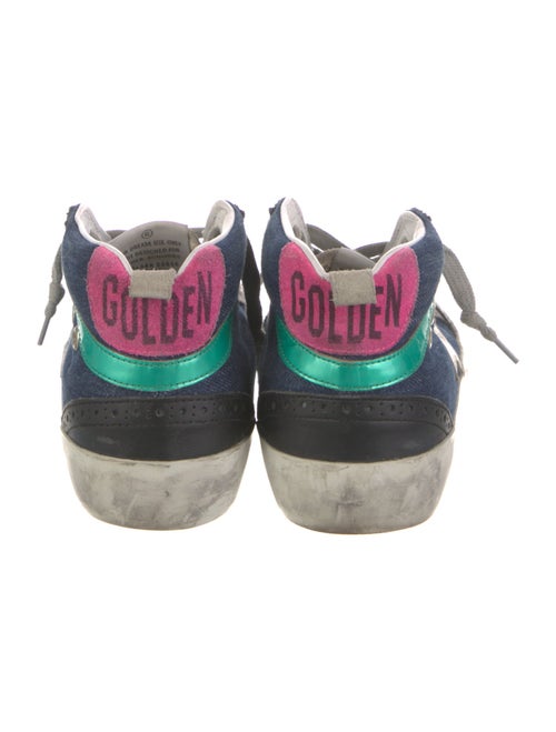 Golden Goose Denim Colorblock Pattern Sneakers
