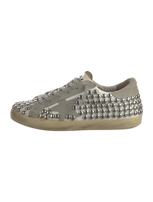 Golden Goose Leather Graphic Print Sneakers
