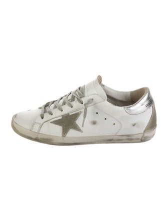 Golden Goose Leather Colorblock Pattern Sneakers