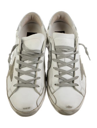 Golden Goose Leather Colorblock Pattern Sneakers