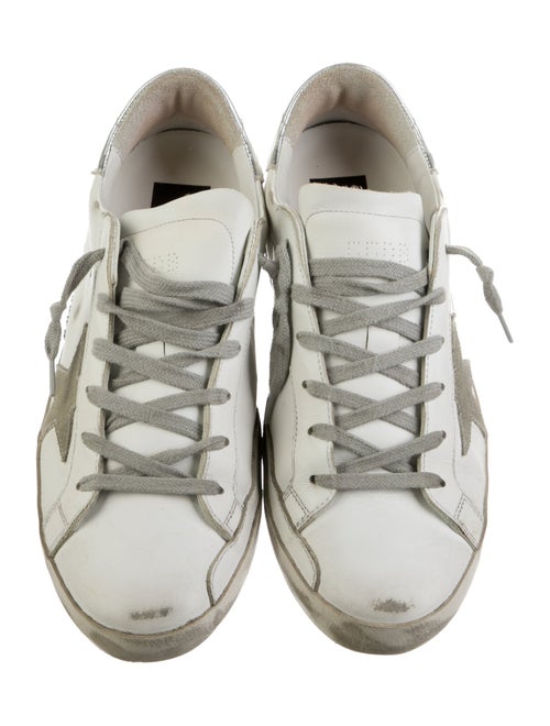 Golden Goose Leather Colorblock Pattern Sneakers