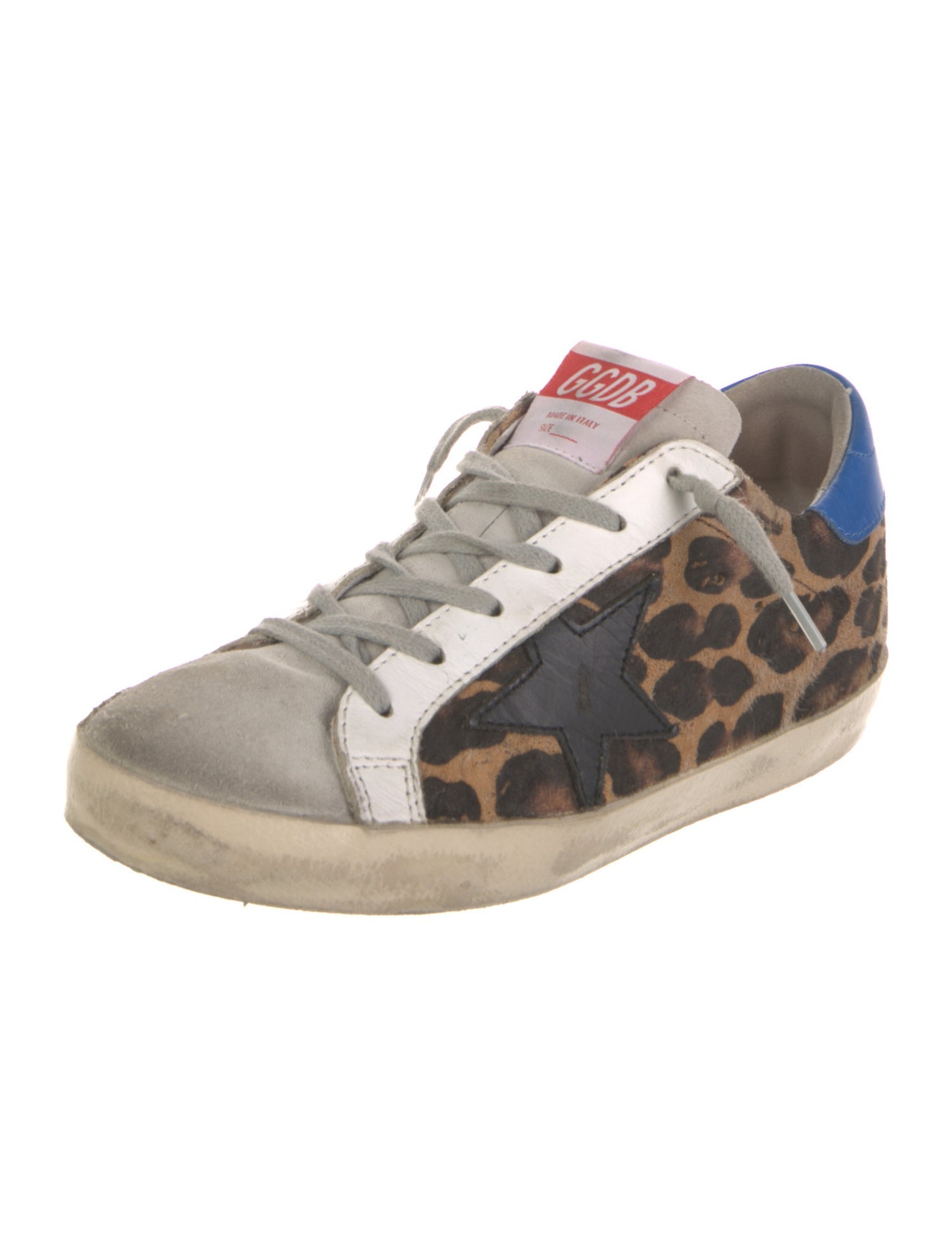 Golden Goose Ponyhair Animal Print Sneakers