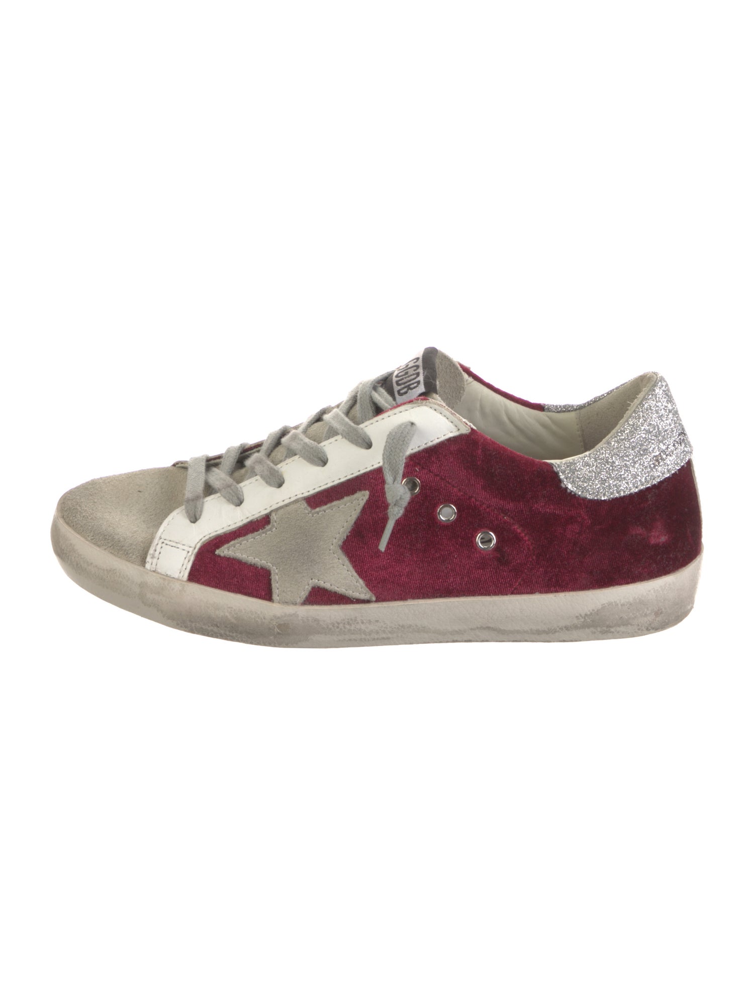 Golden Goose Velvet Printed Sneakers
