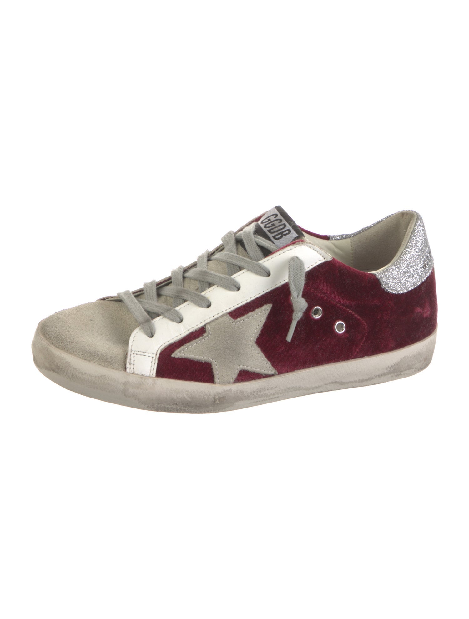 Golden Goose Velvet Printed Sneakers