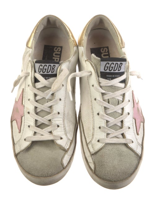 Golden Goose Leather Colorblock Pattern Sneakers