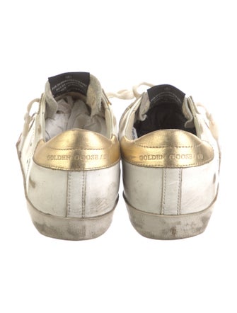 Golden Goose Leather Colorblock Pattern Sneakers