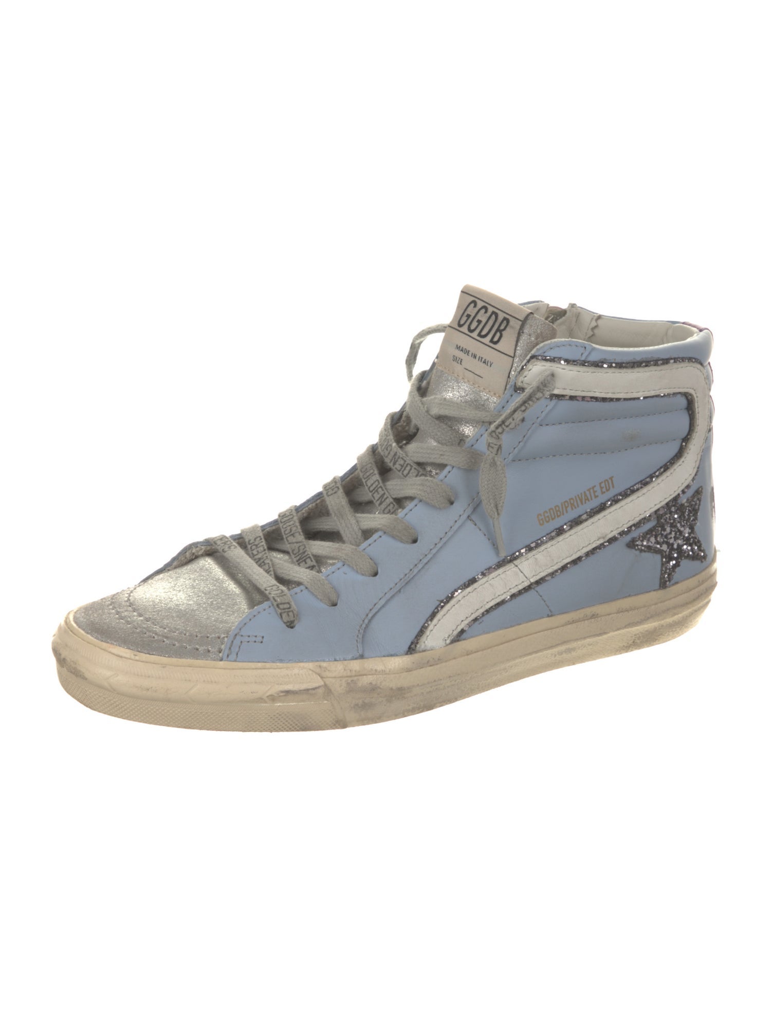 Golden Goose Leather Colorblock Pattern Sneakers