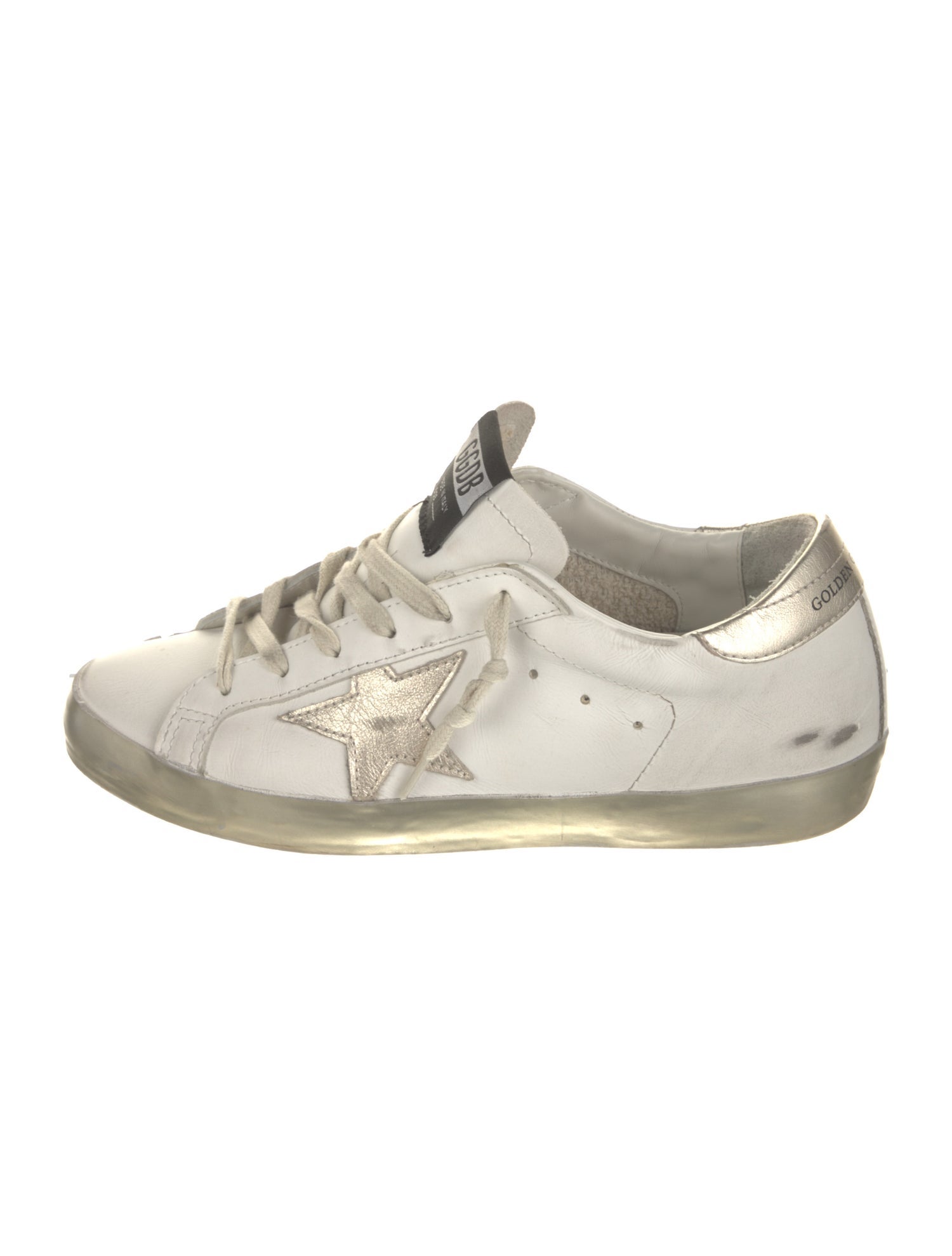 Golden Goose Leather Distressed Accents Sneakers