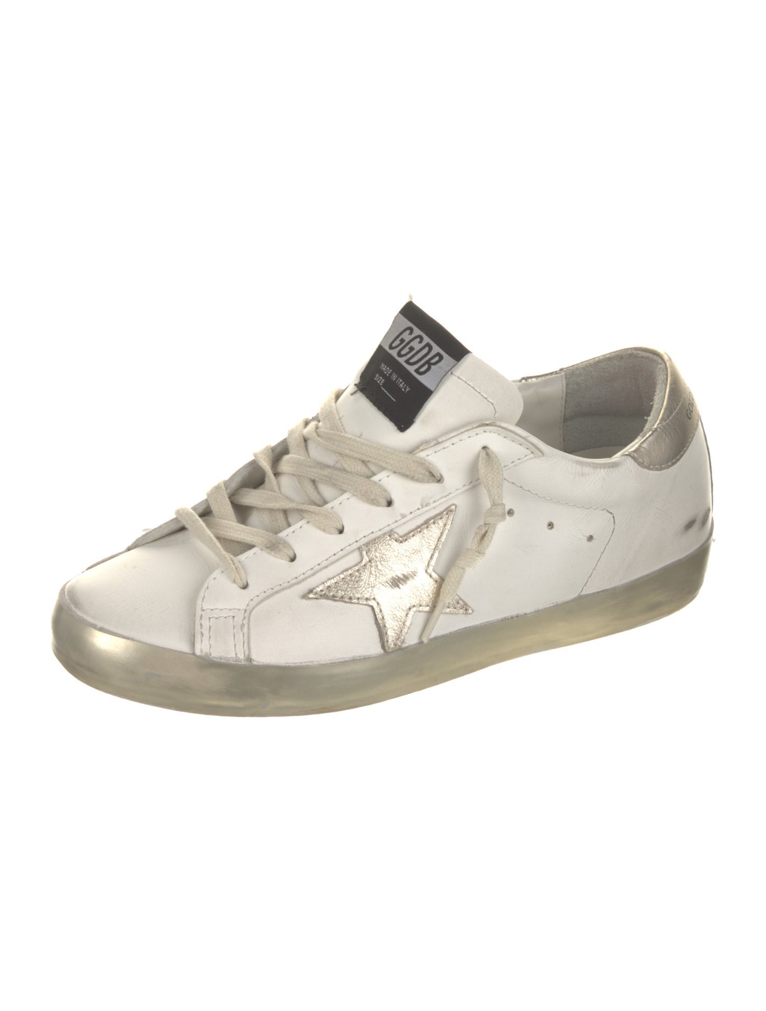 Golden Goose Leather Distressed Accents Sneakers
