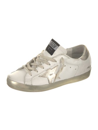 Golden Goose Leather Distressed Accents Sneakers
