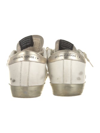 Golden Goose Leather Distressed Accents Sneakers