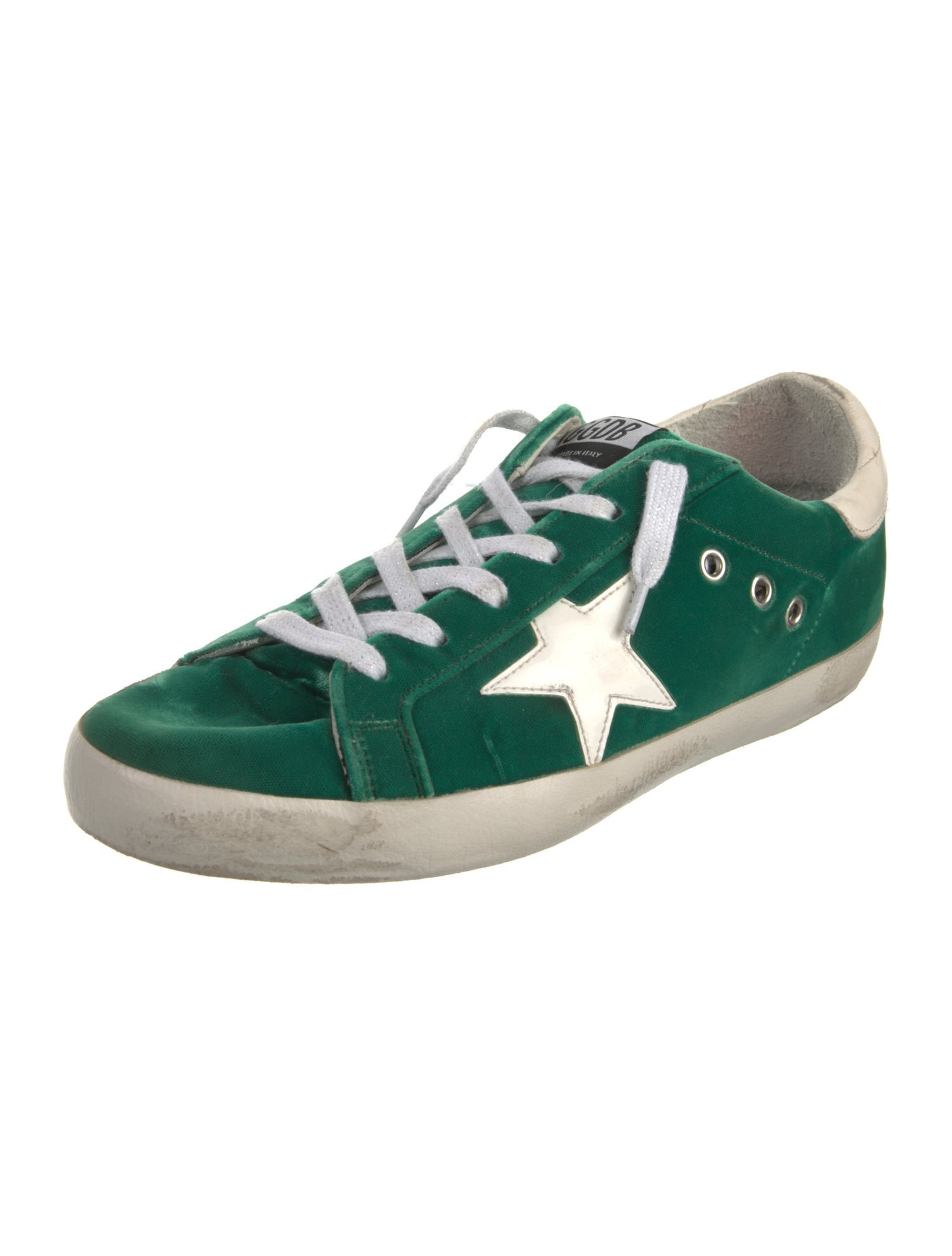 Golden Goose Velvet Distressed Accents Sneakers